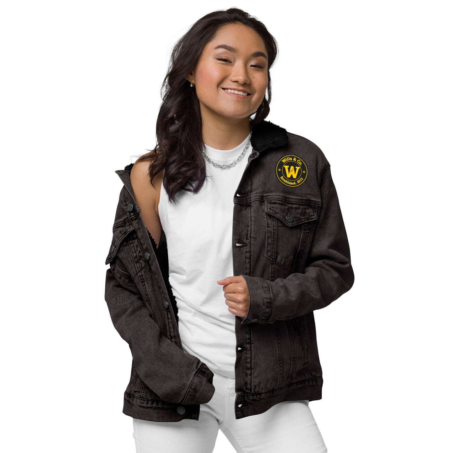 Unisex denim Sherpa jacket (Apparel)
